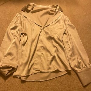 Pearl silk blouse/ pjs